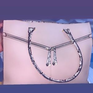 Half snake skin and leather (not real leather)